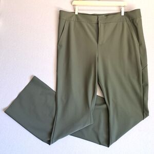 Athleta Stellar Flare Trouser Pants Aspen Green Women’s 20 Elastic Waist Plus